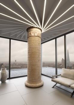 dekorative LED Lichtlinie in Empfangshallen