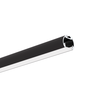 schwarzes LED Halbrundprofil