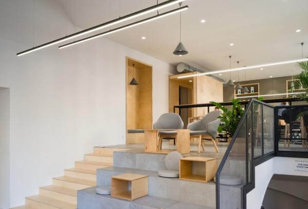 lineare Deckenbeleuchtung mit LED-Profilen