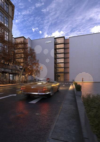 architektonische Wandbeleuchtung Hotels