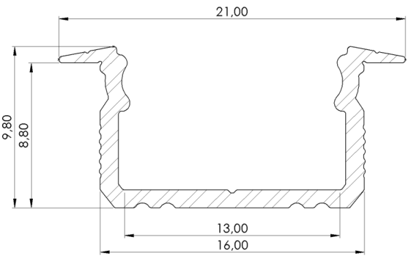 LED-Einbauprofil MON-F20