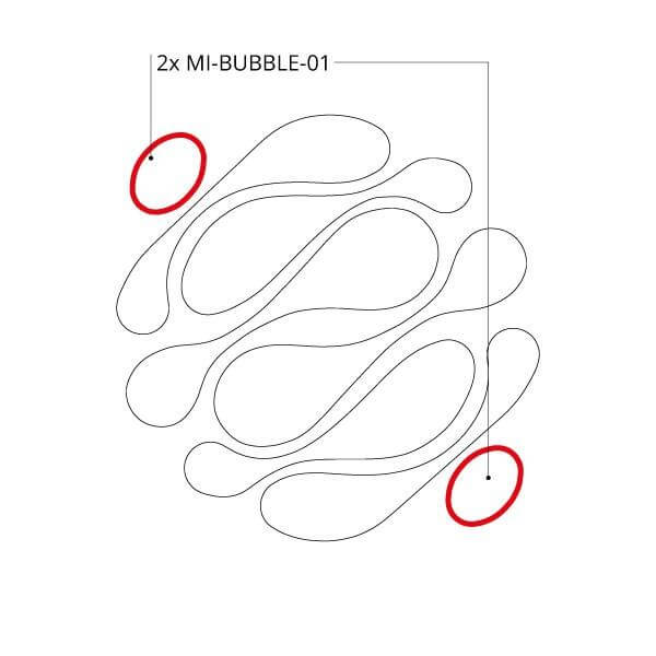 Seilaufhängung von MI-BUBBLES mit einstellbarer Höhe