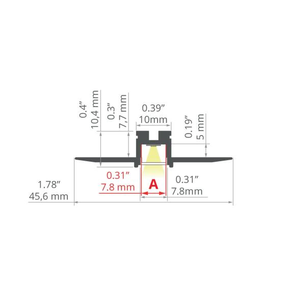 LED Unterputzprofil  Profil KOZEL-10