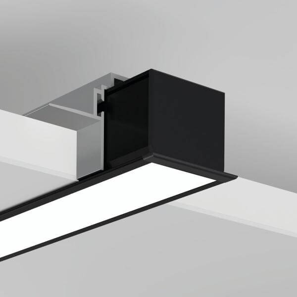 leistungsstarke LED Hauptbeleuchtung in schwarz