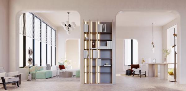 schöne Bücherregalleuchte