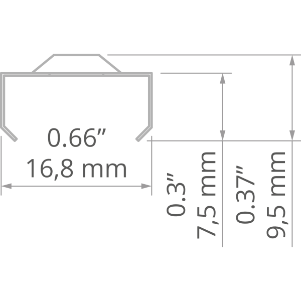 LED-Leistenhalter-Clip - aus rostfreiem Stahl